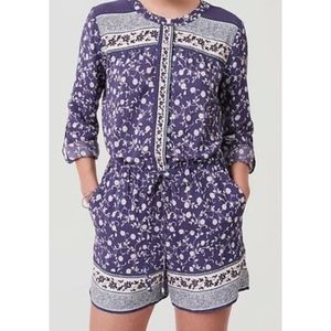 NWT Ann Taylor LOFT Floral Drawstring Romper XS